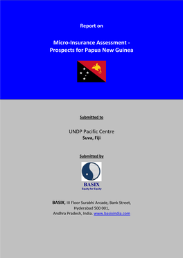 Micro-Insurance Assessment - Prospects for Papua New Guinea