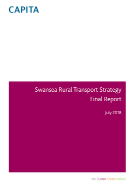 Swansea Rural Transport Strategy Final Report