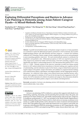 Exploring Differential Perceptions and Barriers to Advance Care Planning in Dementia Among Asian Patient–Caregiver Dyads—A Mixed-Methods Study