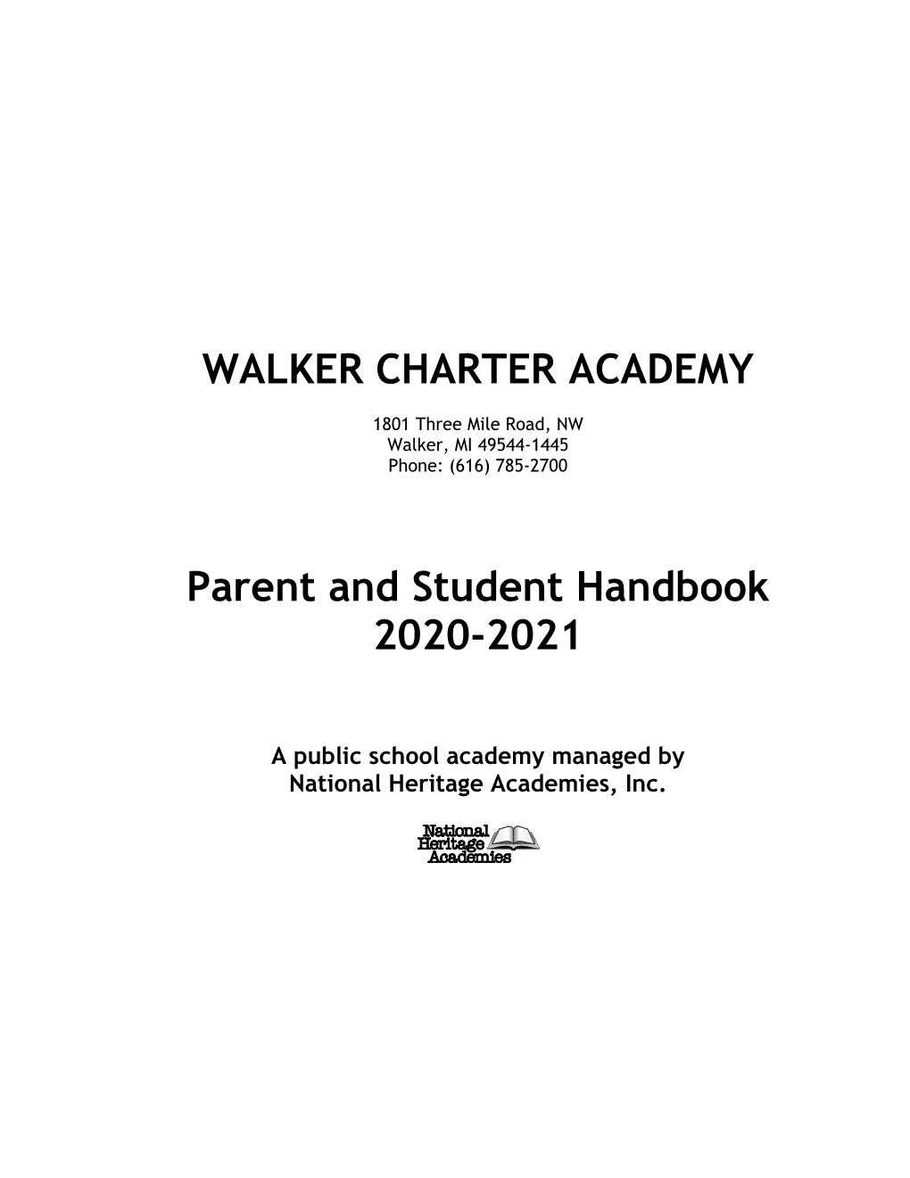 Parent and Student Handbook 2020-2021