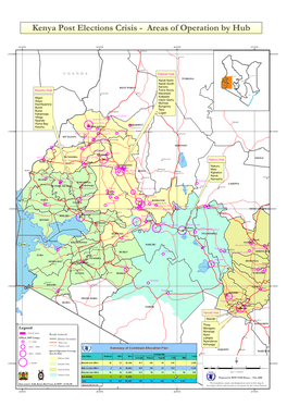 Kenya Post Elections Crisis - Areas of Operation by Hub