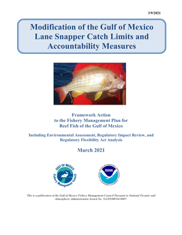 Modification of the Gulf of Mexico Lane Snapper Catch Limits and Accountability Measures
