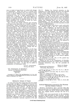 Radioactive Isotopes of Copper 578 (1936)