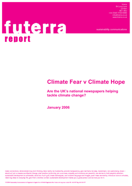 Climate Fear V. Climate Hope