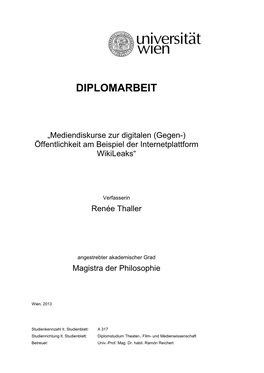 Diplomarbeit