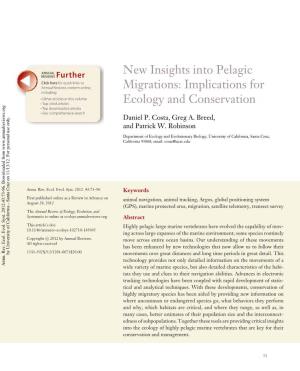 New Insights Into Pelagic Migrations: Implications for Ecology and Conservation