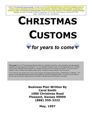 CHRISTMAS CUSTOMS for Years to Come