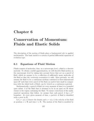 Chapter 6 Conservation of Momentum: Fluids and Elastic Solids