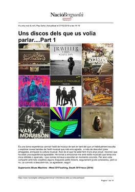 Uns Discos Dels Que Us Volia Parlar...Part 1