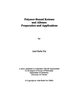 Polymer=Bound Ketenes and Allenes: Preparation and Applications