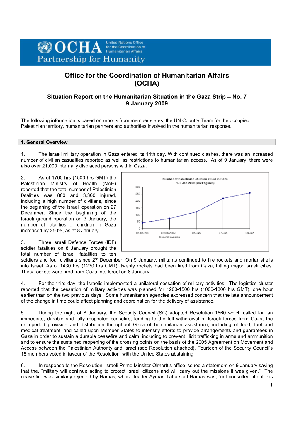 Office for the Coordination of Humanitarian Affairs (OCHA)