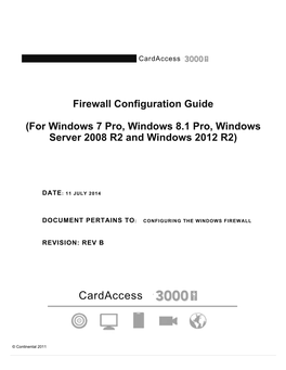 Firewall Configuration Guide