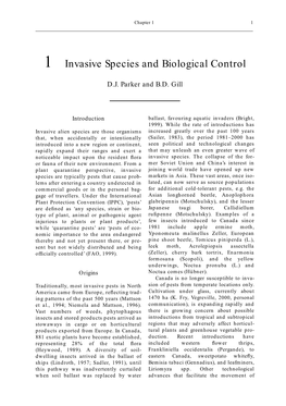 1 Invasive Species and Biological Control