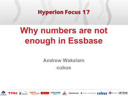 Why Numbers Are Not Enough in Essbase
