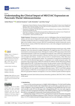 Understanding the Clinical Impact of MUC5AC Expression on Pancreatic Ductal Adenocarcinoma