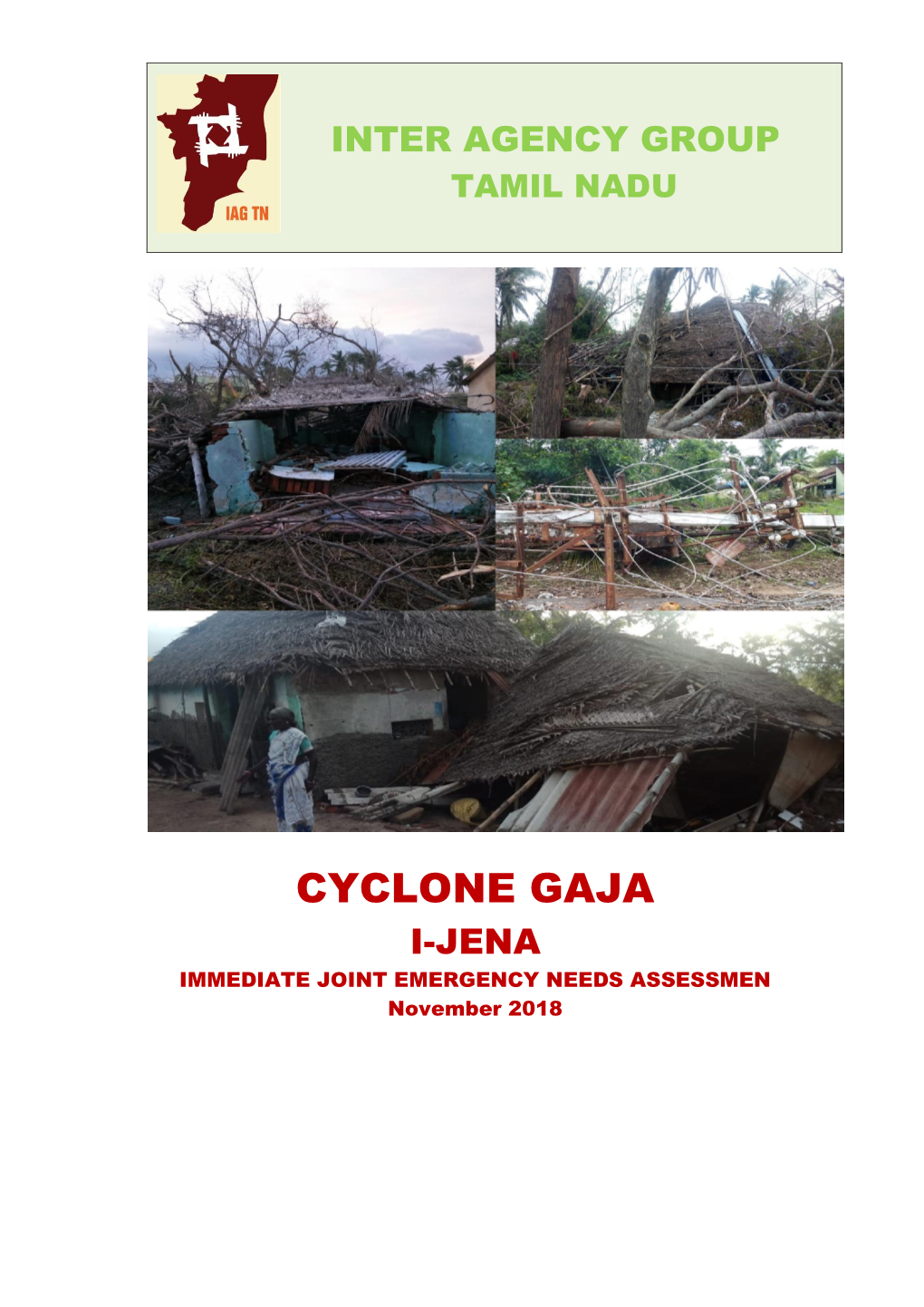 CYCLONE GAJA I-JENA IMMEDIATE JOINT EMERGENCY NEEDS ASSESSMEN November 2018