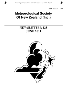 Meteorological Society of New Zealand (Inc.)