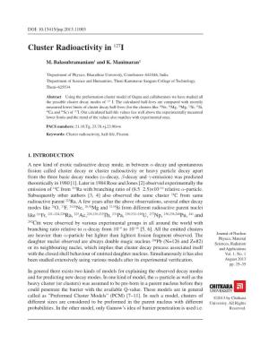 Cluster Radioactivity in 127I