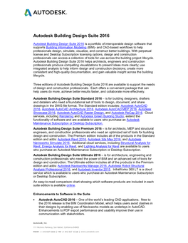 Autodesk Building Design Suite 2016