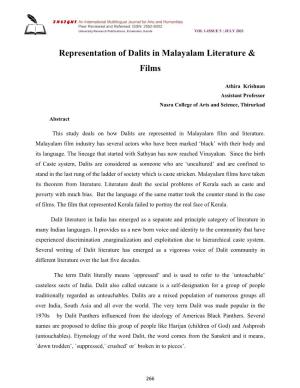 Representation of Dalits in Malayalam Literature & Films