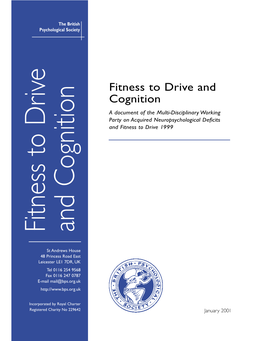 Fitness to Drive and Cognition