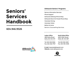 Seniors' Services Handbook