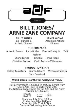 Bill T. Jones/ Arnie Zane Company Bill T