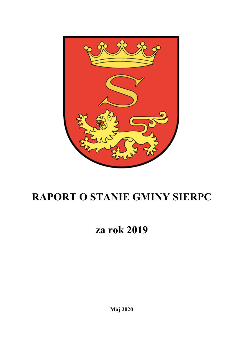 RAPORT O STANIE GMINY SIERPC Za Rok 2019