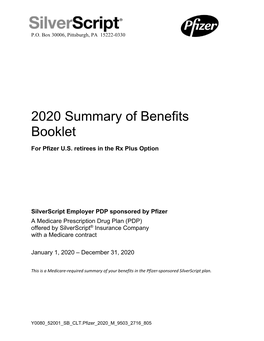 2020 Summary of Benefits Booklet