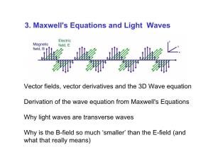 3. Maxwell's Equations and Light Waves