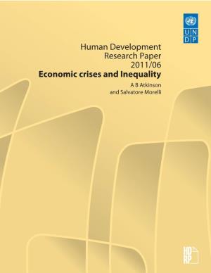 Human Development Research Paper 2011/06 Economic Crises And