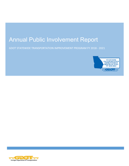Gdot Statewide Transportation Improvement Program Fy 2018 - 2021
