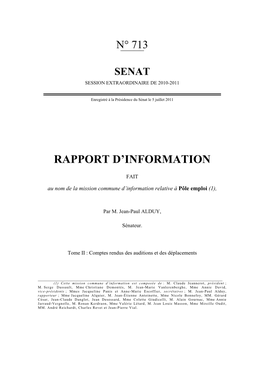 Rapport D'information