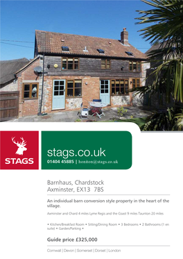Stags.Co.Uk 01404 45885 | Honiton@Stags.Co.Uk