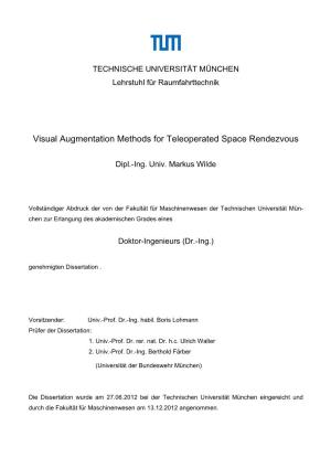 Visual Augmentation Methods for Teleoperated Space Rendezvous