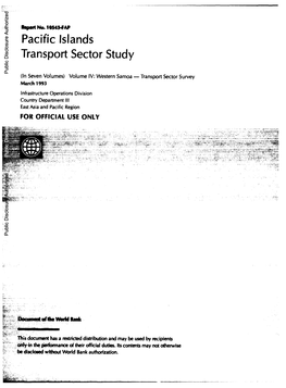 Pacific Islands Transport Sector Study