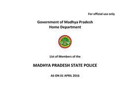 Madhya Pradesh State Police