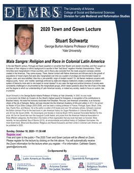 2020 Town and Gown Lecture Stuart Schwartz