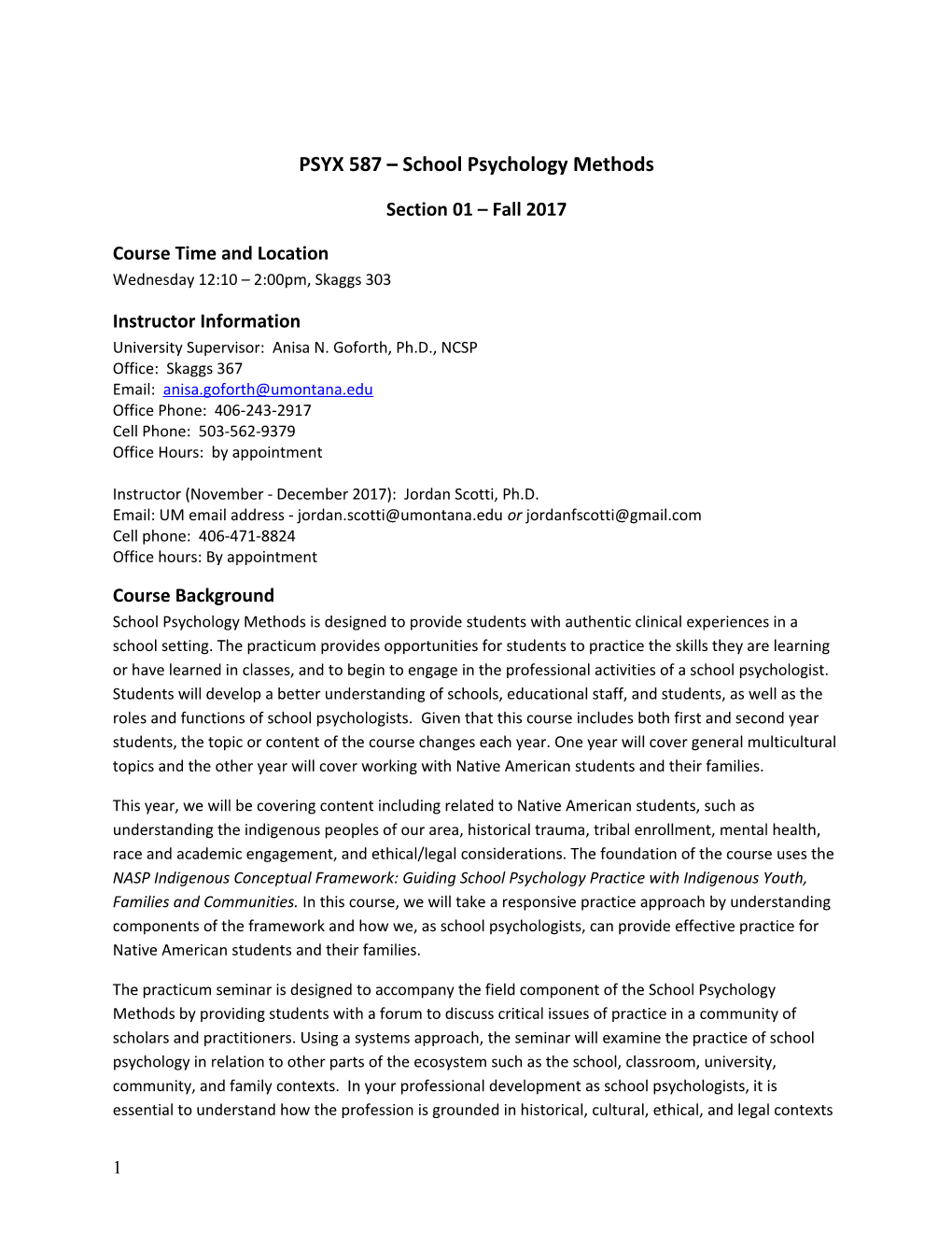 PSYX 587 School Psychology Methods