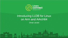 Introducing LLDB for Linux on Arm and Aarch64