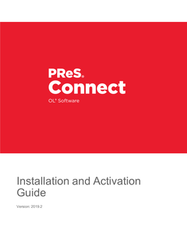 Pres Connect Installation and Activation Guide