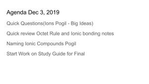 Ionic Compounds Pogil