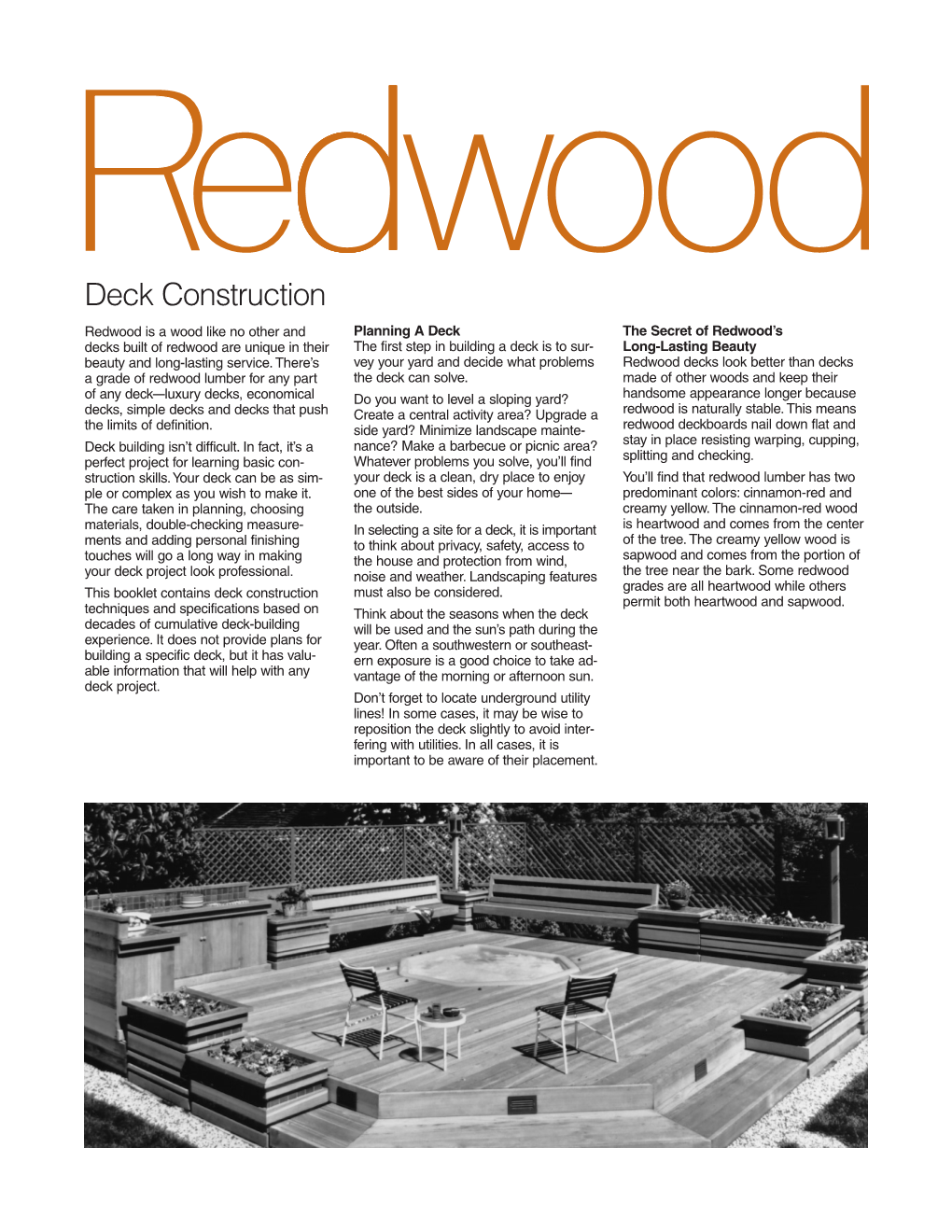 Redwood Deck Construction
