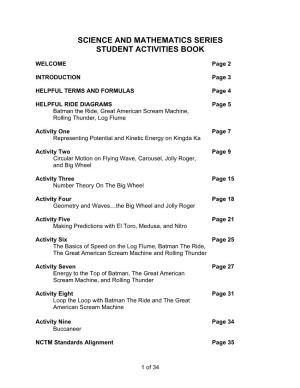 Science and Mathematics Series Student Activities Book