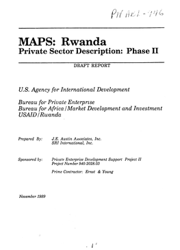 Rwanda Private Sector Description: Phase II
