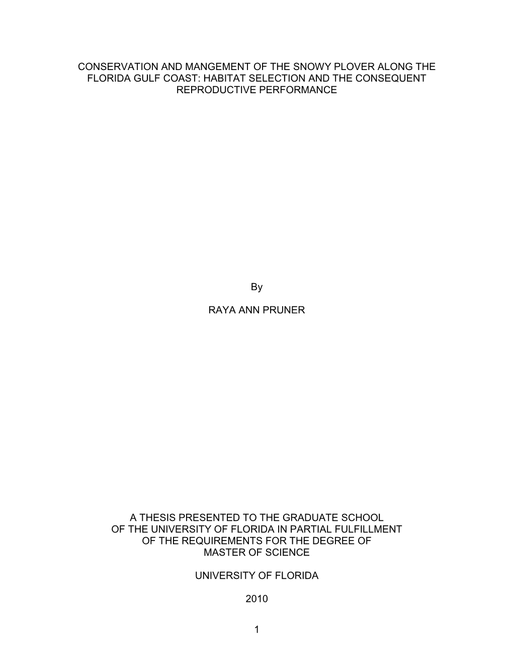 University of Florida Thesis Or Dissertation Formatting