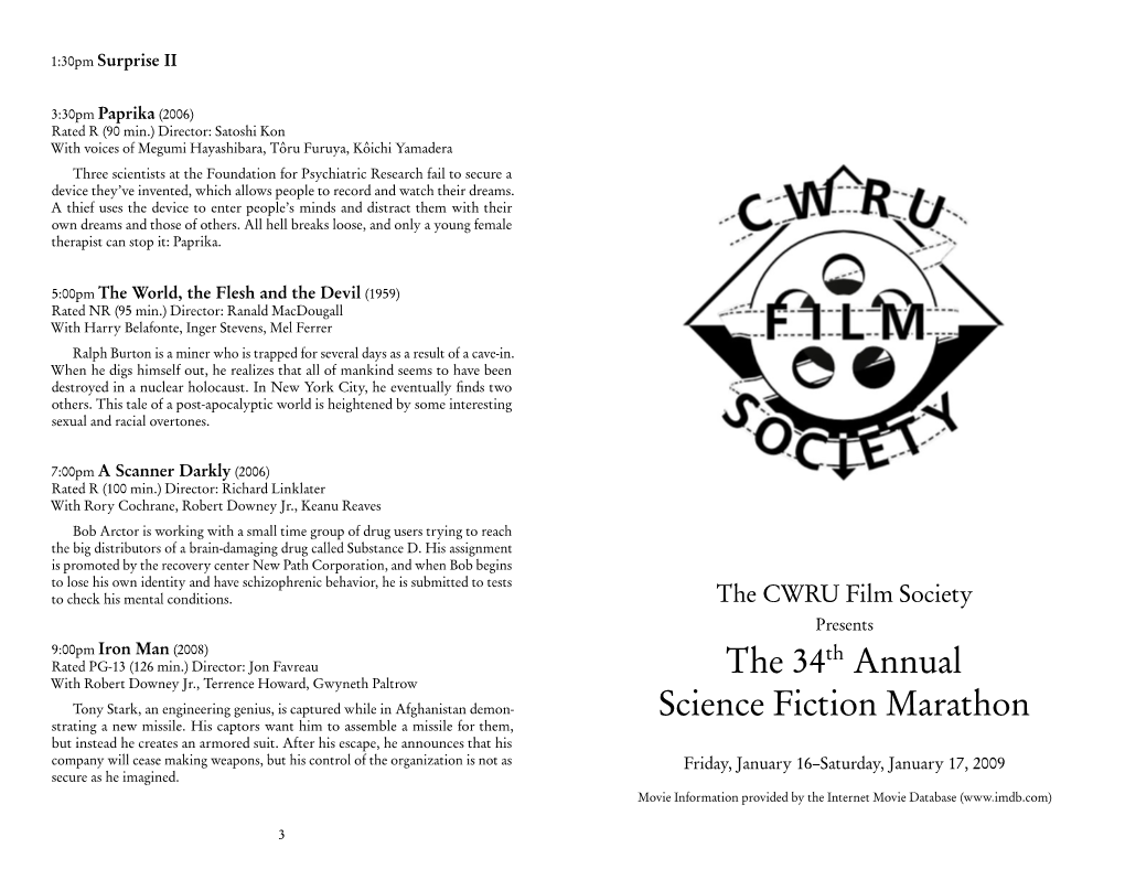 The 34Th Annual Science Fiction Marathon