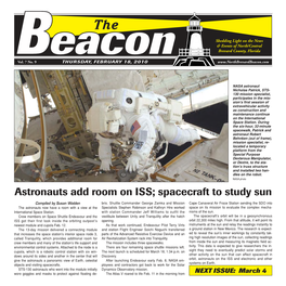 Astronauts Add Room on ISS; Spacecraft to Study Sun