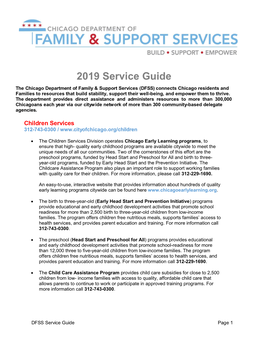 City of Chicago Department of Family and Support Services