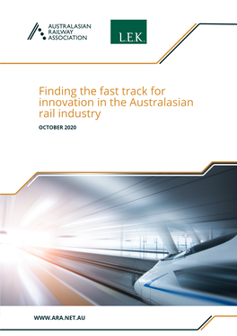 Finding the Fast Track for Innovation in the Australasian Rail Industry